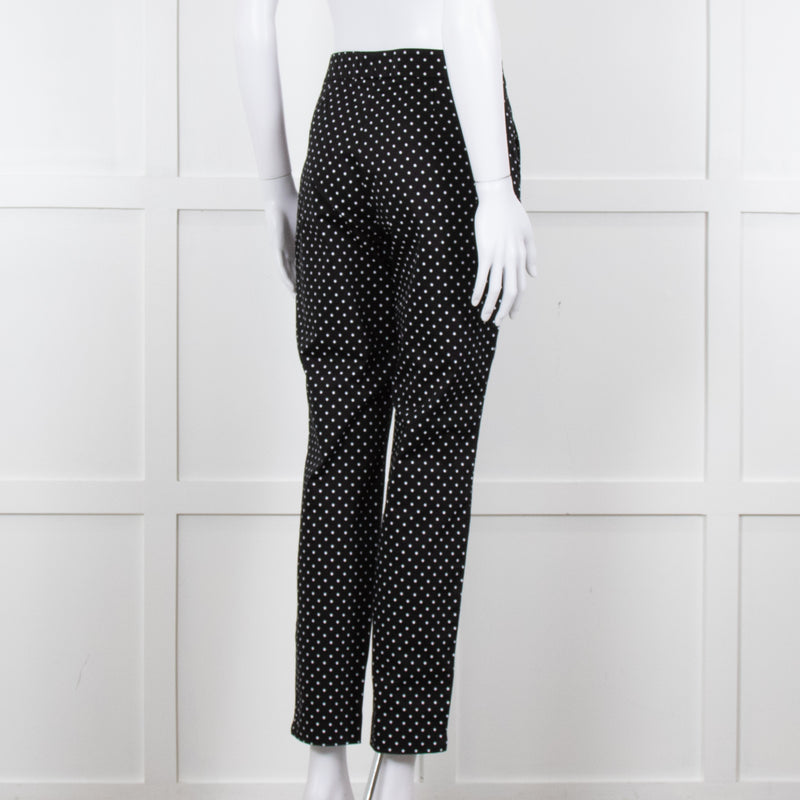 Luisa Spagnoli Black White Polka Dot Trousers