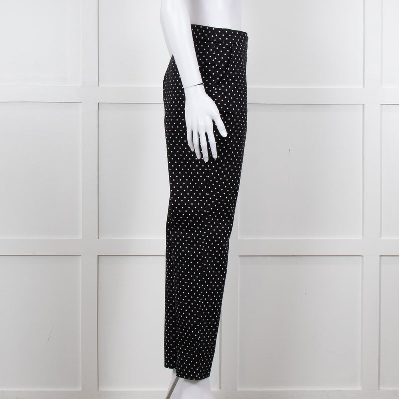 Luisa Spagnoli Black White Polka Dot Trousers