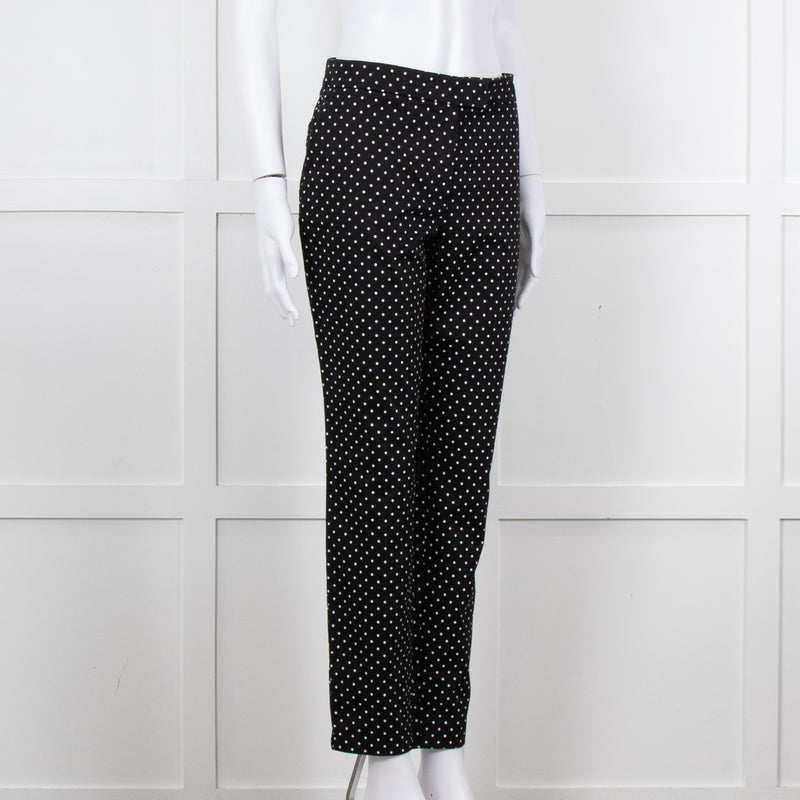 Luisa Spagnoli Black White Polka Dot Trousers