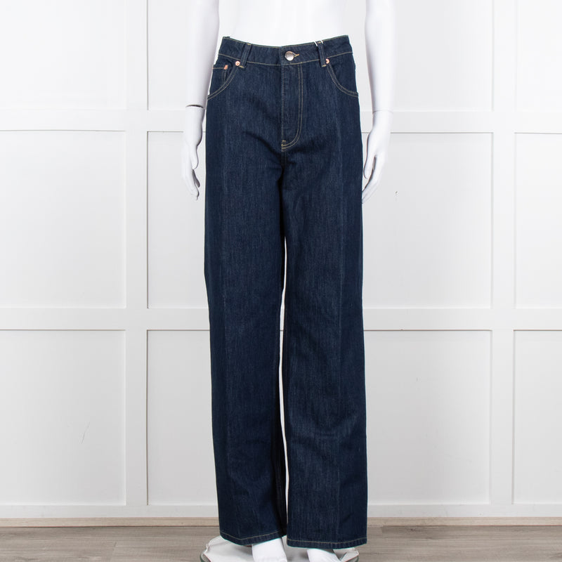 Raey Indigo Denim Straight Leg Jeans