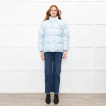 Prada Pale Blue Puffer Jacket with Zip Off Sleeves