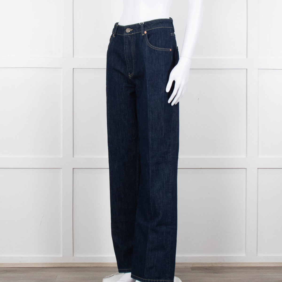 Raey Indigo Denim Straight Leg Jeans