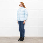 Prada Pale Blue Puffer Jacket with Zip Off Sleeves