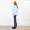 Prada Pale Blue Puffer Jacket with Zip Off Sleeves