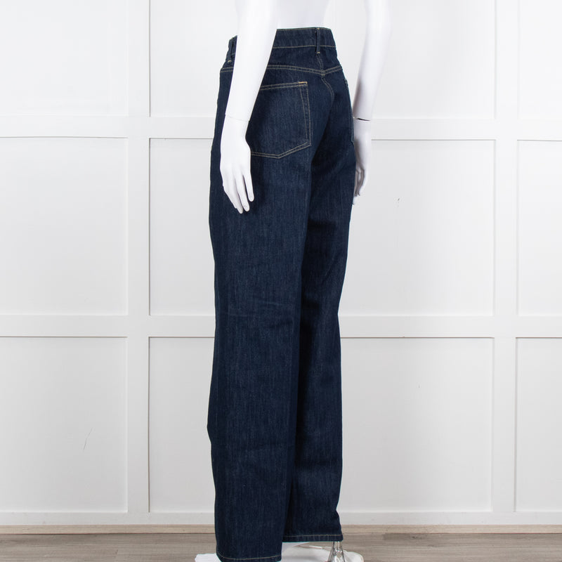 Raey Indigo Denim Straight Leg Jeans