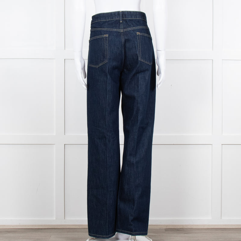 Raey Indigo Denim Straight Leg Jeans