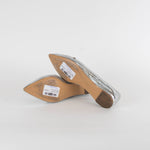 Salvatore Ferragamo Silver Flat Pointy Pumps