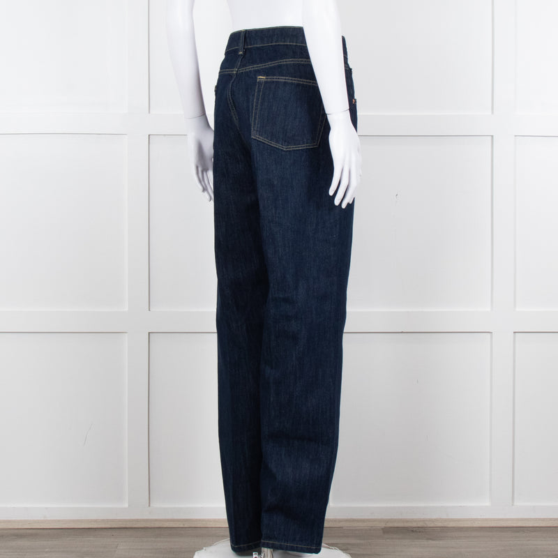 Raey Indigo Denim Straight Leg Jeans