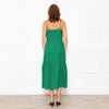 Nation Los Angeles Green Linen Button Up Sleeveless Dress