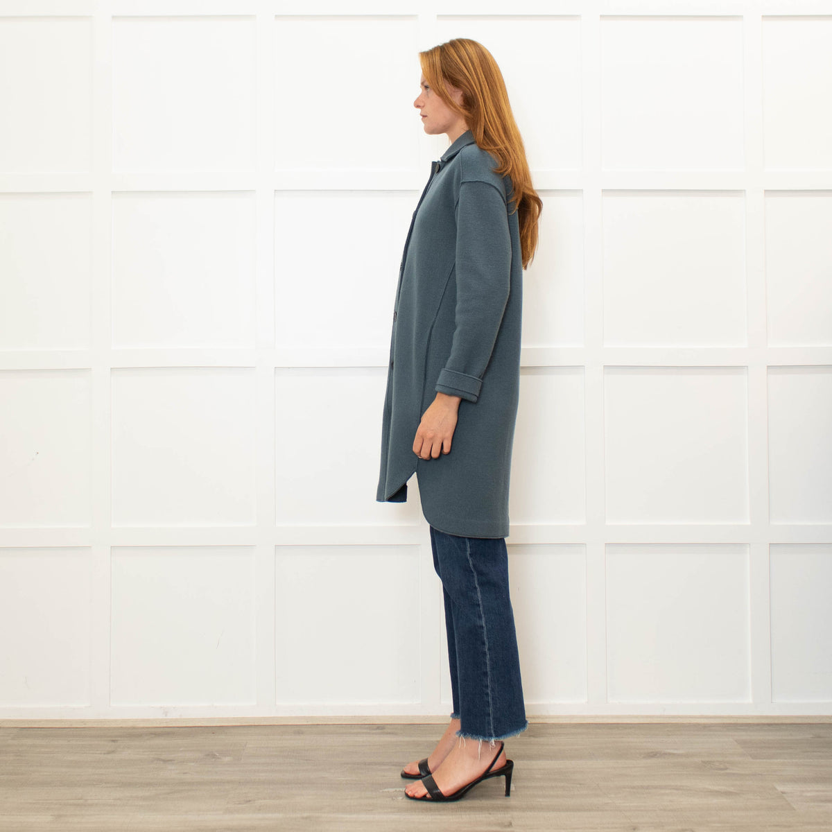 Rosso35 Petrol Blue Knit Coat