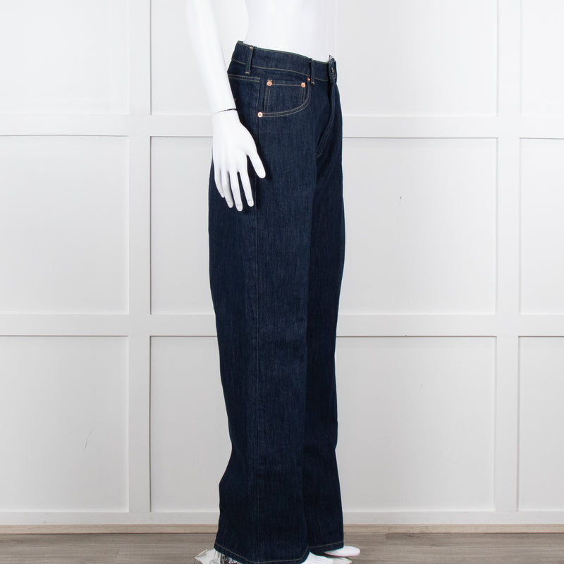 Raey Indigo Denim Straight Leg Jeans