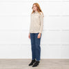 Burberry Beige Collared Shirt with Eyelet Detailing