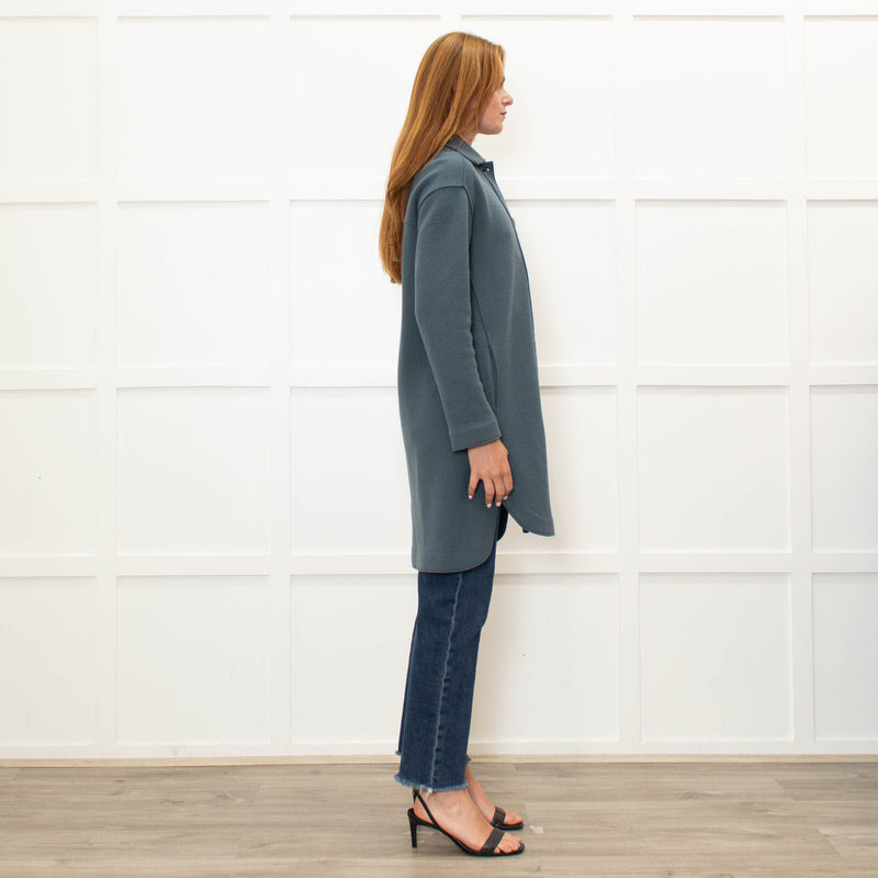 Rosso35 Petrol Blue Knit Coat
