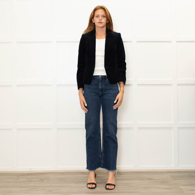 Cefinn Navy Blue Needlecord Blazer Jacket
