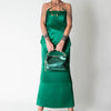 16Arlington Green Satin Corset Sleeveless Evening Dress