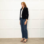 Cefinn Navy Blue Needlecord Blazer Jacket