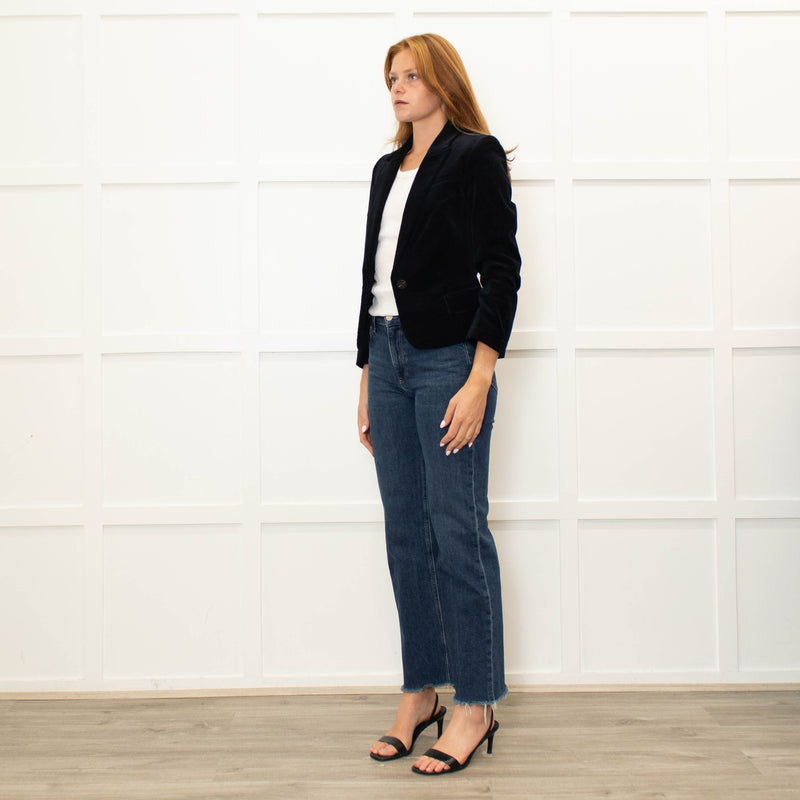 Cefinn Navy Blue Needlecord Blazer Jacket