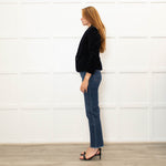 Cefinn Navy Blue Needlecord Blazer Jacket