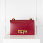 Alexander McQueen Red Jewelled Medium Satchel Bag
