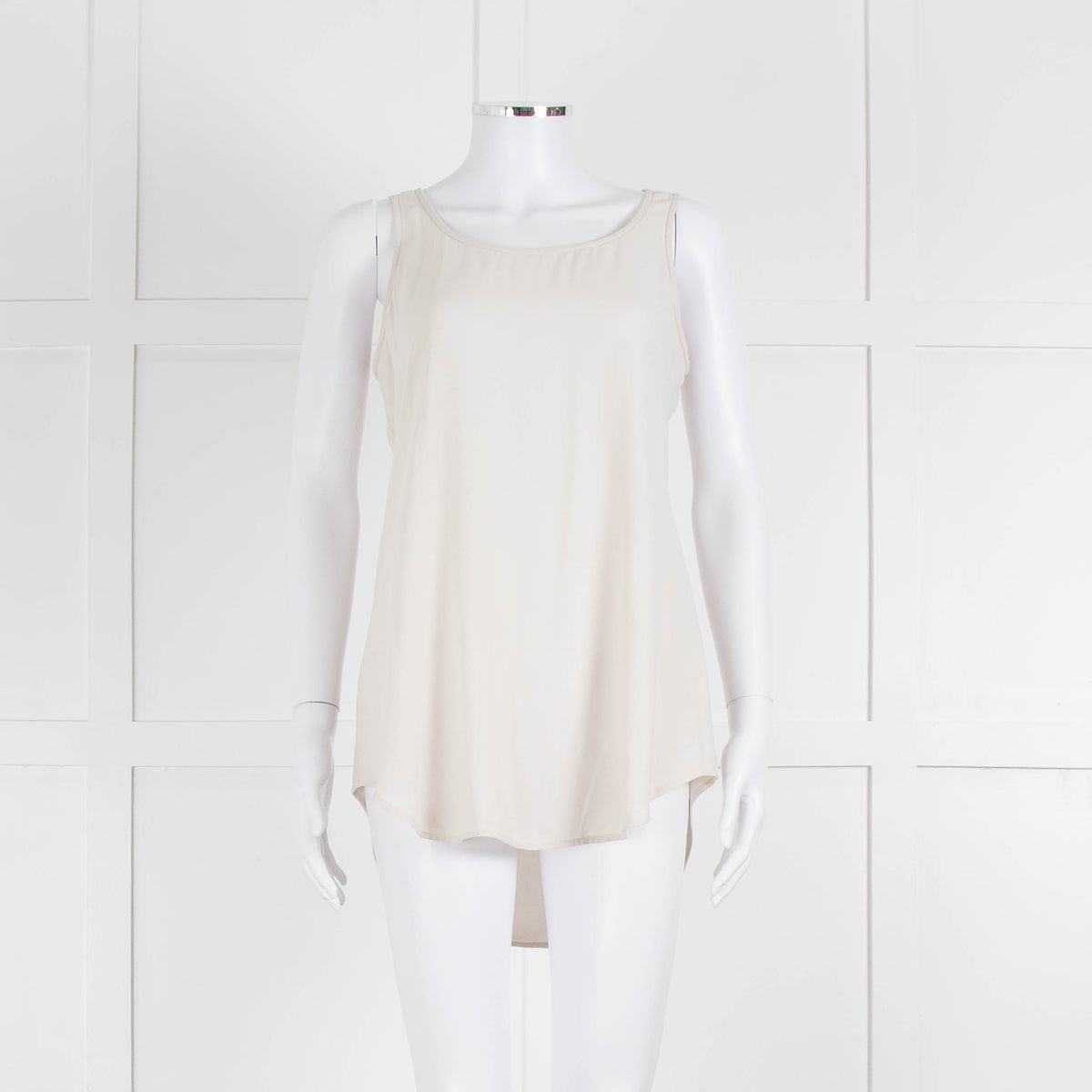 Eileen Fisher Cream Silk Vest Top
