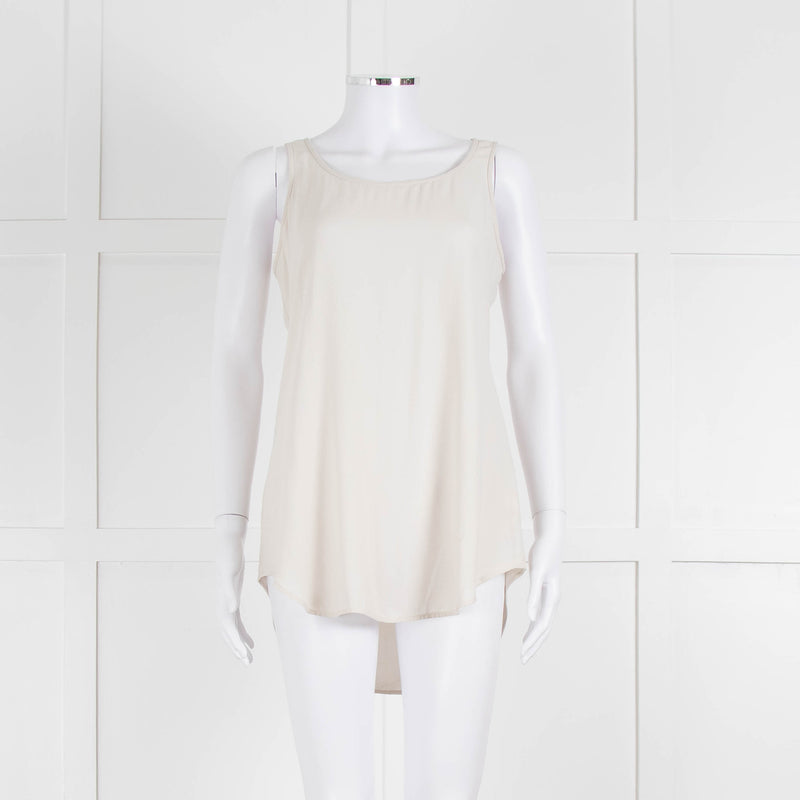 Eileen Fisher Cream Silk Vest Top