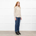 Burberry Beige Collared Shirt with Eyelet Detailing