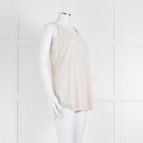 Eileen Fisher Cream Silk Vest Top