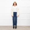 IRO Cream Cable Knit Open Cardigan