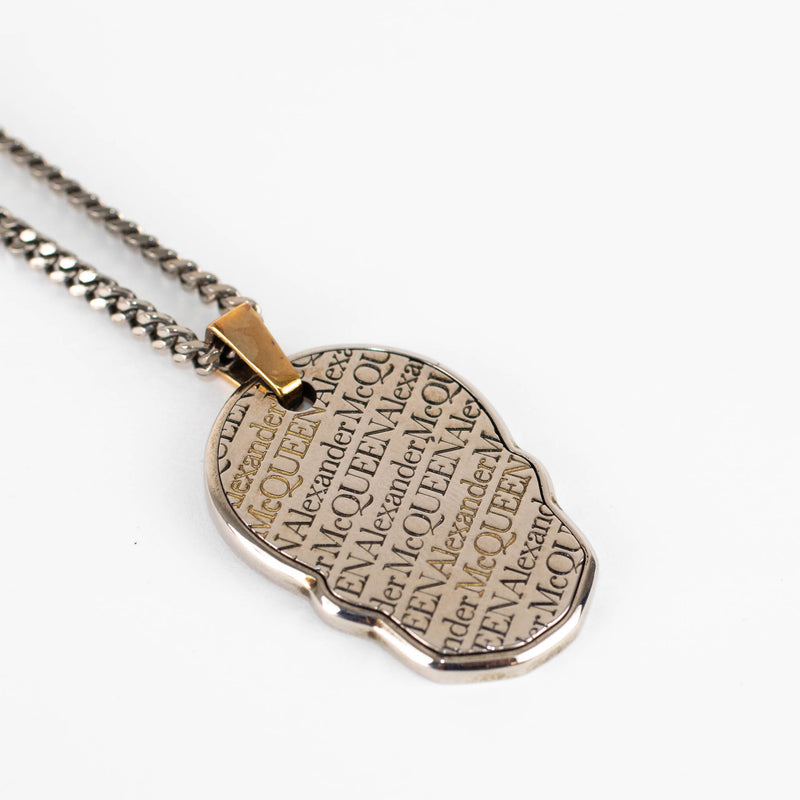 Alexander McQueen Skull Head Pendant Silver/Gold Chain