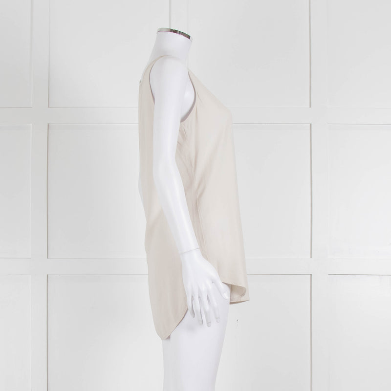 Eileen Fisher Cream Silk Vest Top