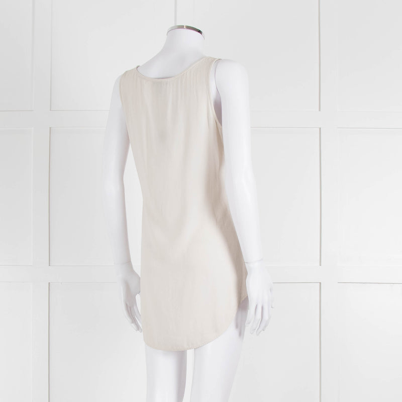 Eileen Fisher Cream Silk Vest Top
