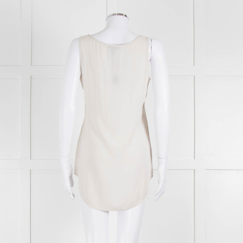Eileen Fisher Cream Silk Vest Top