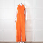 Me + Em Orange Towel Sleeveless Jumpsuit
