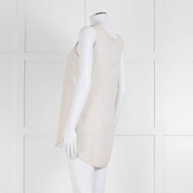 Eileen Fisher Cream Silk Vest Top