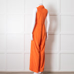 Me + Em Orange Towel Sleeveless Jumpsuit