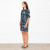 Missoni Blue Sparkle Knit Shift Dress With Added Ruffle On Sleeves
