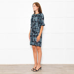 Missoni Blue Sparkle Knit Shift Dress With Added Ruffle On Sleeves
