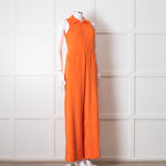 Me + Em Orange Towel Sleeveless Jumpsuit