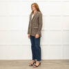 Weekend Max Mara Brown Beige Check Blazer Jacket