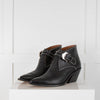 Givenchy Black Silver Stud Western Ankle Boots