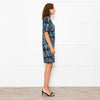 Missoni Blue Sparkle Knit Shift Dress With Added Ruffle On Sleeves