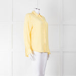 Second Female Yellow White Stripe Frill Cuff Blouse