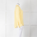 Second Female Yellow White Stripe Frill Cuff Blouse