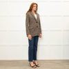 Weekend Max Mara Brown Beige Check Blazer Jacket