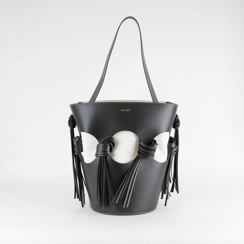 NEOUS Venus Bucket Bag With Contrast Stitching In Black