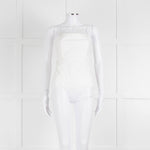 Frame White Cotton Sleeveless Low Back Top