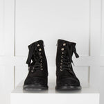 Nicola Sexton Black Suede Ankle Boot With Diamante