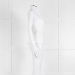 Frame White Cotton Sleeveless Low Back Top
