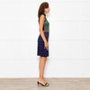 Missoni Purple Green Wave Patterned Knit Skater Dress With High Neck