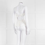 Frame White Cotton Sleeveless Low Back Top